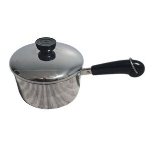 Vintage Revere Ware 1 1/2 QT Saucepan & Lid Stainless Steel Clinton IL USA